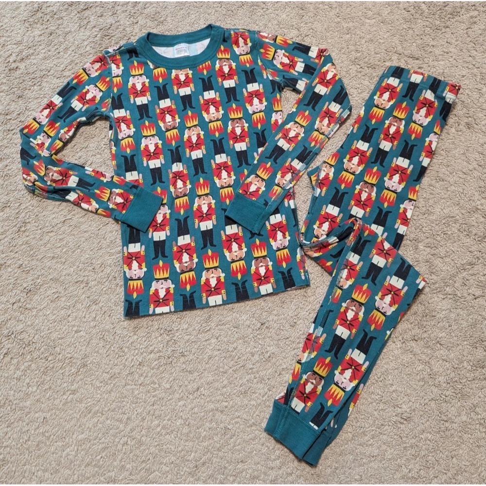 Hanna Andersson Christmas Pajama Set Sz 150 Kids Sz 12 Nutcracker Toy Soldier